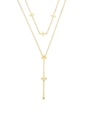 COLAR GRAVATINHA INSPIRAÇÃO AÇO INOX DOURADO CO783-AD