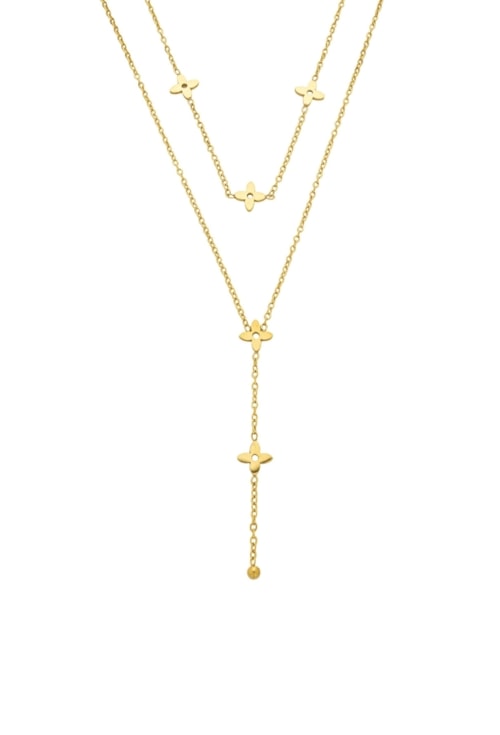 COLAR GRAVATINHA INSPIRAÇÃO AÇO INOX DOURADO CO783-O