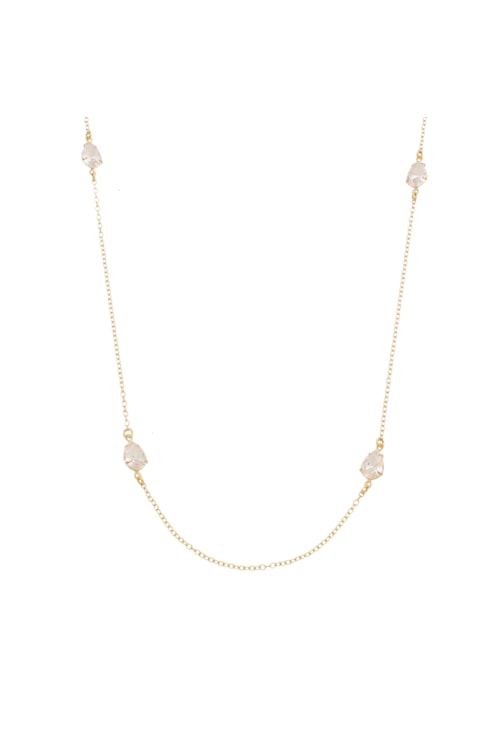 COLAR LONGO COM GOTAS ZIRCÔNIA CRISTAL CO386-O