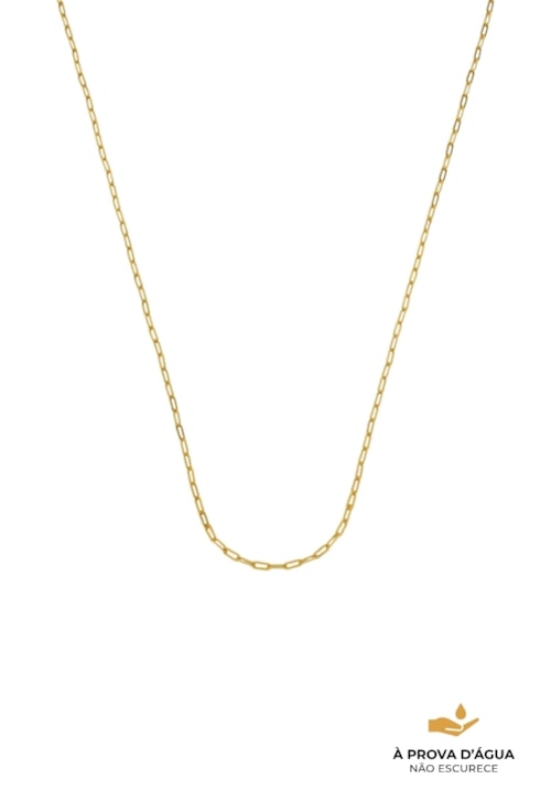 COLAR MASCULINO ELOS INOX DOURADO 60CM CO779-AD