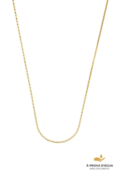 COLAR MASCULINO MINI ELOS INOX DOURADO CO780-AD