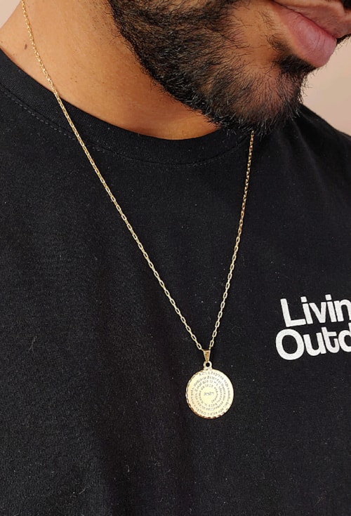 COLAR MASCULINO ORAÇÃO SÃO BENTO CO579-O COLAR MASCULINO ORAÇÃO SÃO BENTO CO579-O