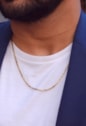 COLAR MASCULINO TIJOLINHO INOX DOURADO CO774-O
