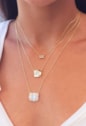 COLAR MINI INSPIRAÇÃO COM PINGENTE RETANGULAR BANHADO OURO CO862-O