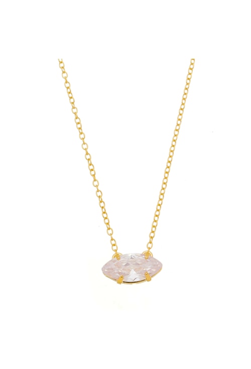 COLAR NAVETE CRISTAL NO OURO CO303-O