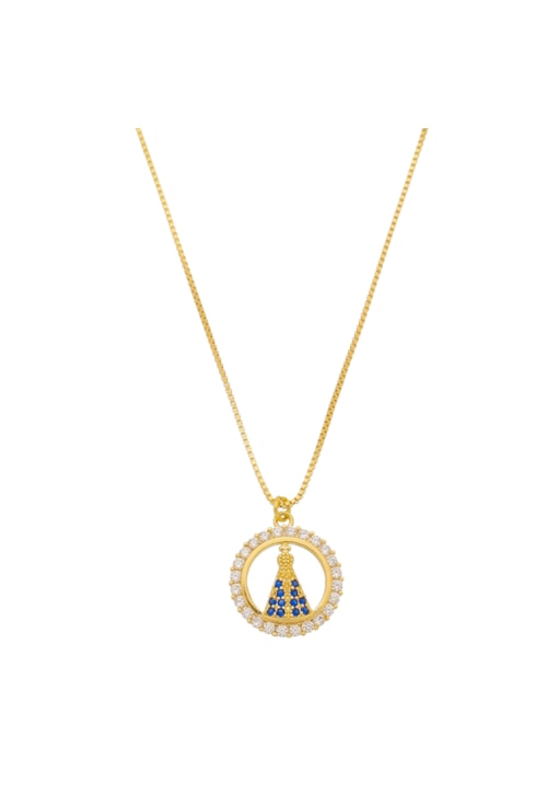 COLAR NOSSA SENHORA APARECIDA CRAVEJADO CO404-O COLAR NOSSA SENHORA APARECIDA CRAVEJADO CO404-O