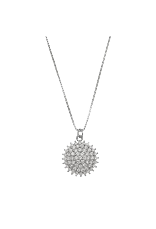 COLAR PAVÊ COM ZIRCÔNIAS CRISTAL RÓDIO CO316-R