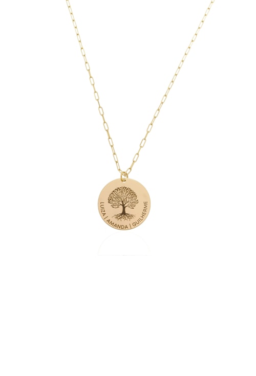 COLAR PERSONALIZADO ÁRVORE DA VIDA COM 3 NOMES PP065-O COLAR PERSONALIZADO ÁRVORE DA VIDA COM 3 NOMES PP065-O