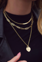 COLAR PERSONALIZADO CADEADO COM CORAÇÃO E FRASE FIXA OURO PP116-O