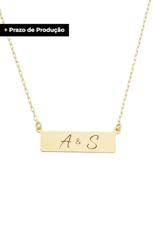 COLAR PERSONALIZADO COM DUAS INICIAIS NO OURO PP019-O COLAR PERSONALIZADO COM DUAS INICIAIS NO OURO PP019-O
