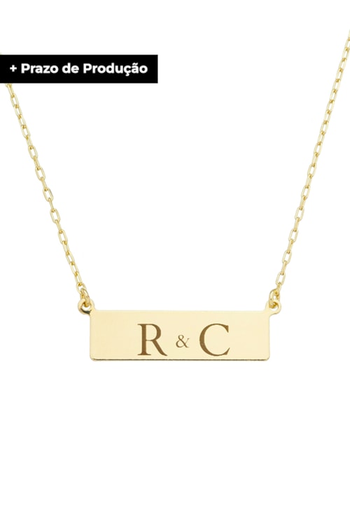 COLAR PERSONALIZADO COM DUAS INICIAIS NO OURO PP020-O COLAR PERSONALIZADO COM DUAS INICIAIS NO OURO PP020-O