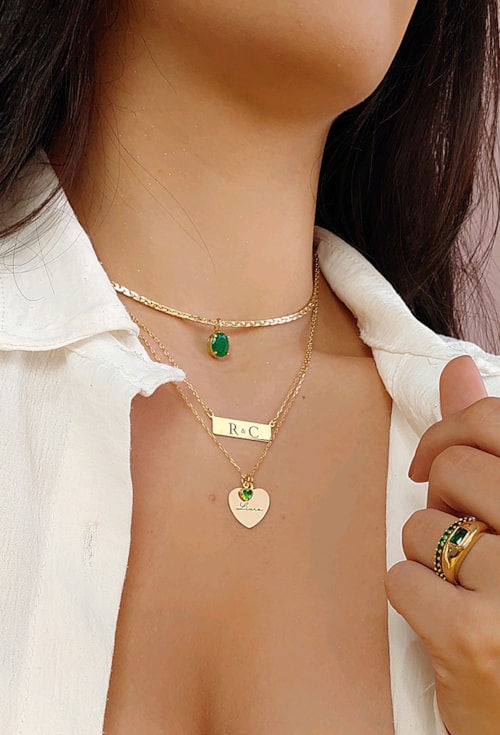 COLAR PERSONALIZADO COM DUAS INICIAIS NO OURO PP020-O COLAR PERSONALIZADO COM DUAS INICIAIS NO OURO PP020-O