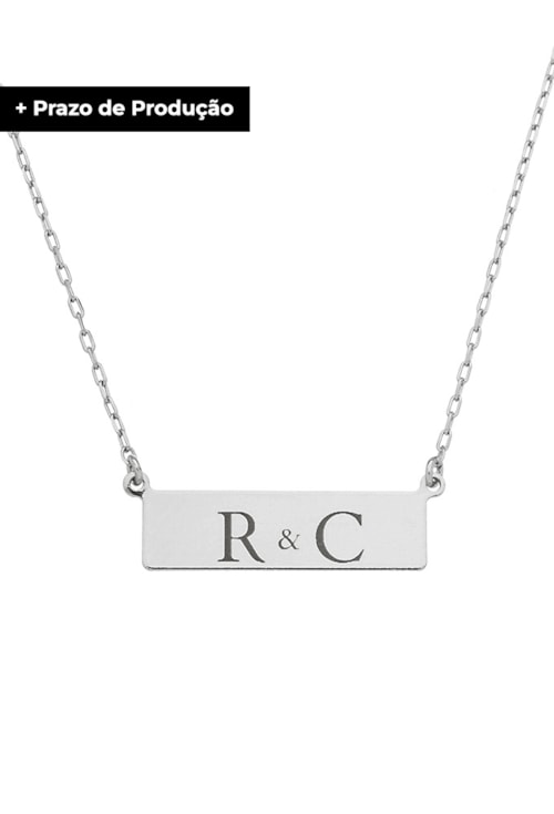 COLAR PERSONALIZADO COM DUAS INICIAIS NO RÓDIO PP020-R COLAR PERSONALIZADO COM DUAS INICIAIS NO RÓDIO PP020-R
