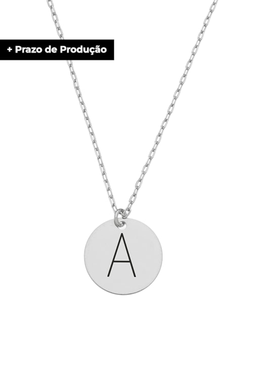 COLAR PERSONALIZADO COM INICIAL NO RÓDIO PP034-R COLAR PERSONALIZADO COM INICIAL NO RÓDIO PP034-R