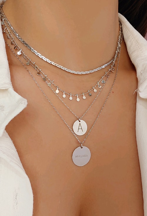 COLAR PERSONALIZADO COM INICIAL NO RÓDIO PP034-R COLAR PERSONALIZADO COM INICIAL NO RÓDIO PP034-R