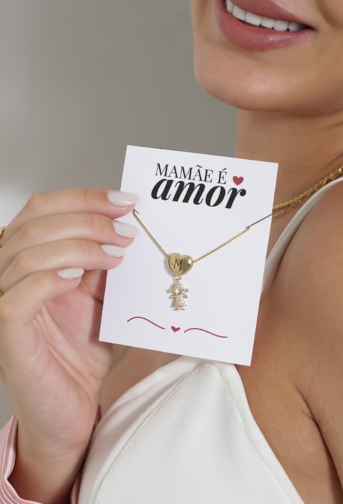 COLAR PERSONALIZADO COM PINGENTE CRAVEJADO DE MENINA PP089-O COLAR PERSONALIZADO COM PINGENTE CRAVEJADO DE MENINA PP089-O