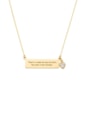 COLAR PERSONALIZADO COM PLACA E CORAÇÃO CRISTAL OURO PP118-O