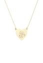 COLAR PERSONALIZADO CORAÇÃO MÃE E FILHO BIPARTIDO OURO PP107-O
