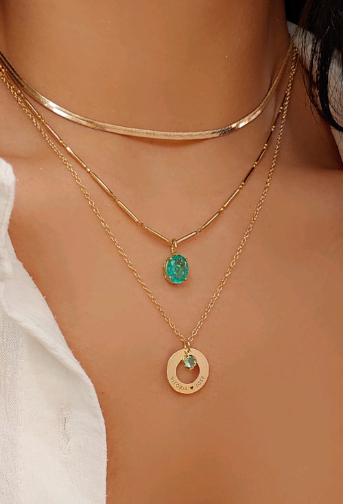 COLAR PERSONALIZADO DOIS NOMES E CRISTAL RUBELITA PP059-O COLAR PERSONALIZADO DOIS NOMES E CRISTAL RUBELITA PP059-O