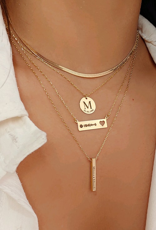 COLAR PERSONALIZADO DOIS NOMES NO OURO PP016-O COLAR PERSONALIZADO DOIS NOMES NO OURO PP016-O