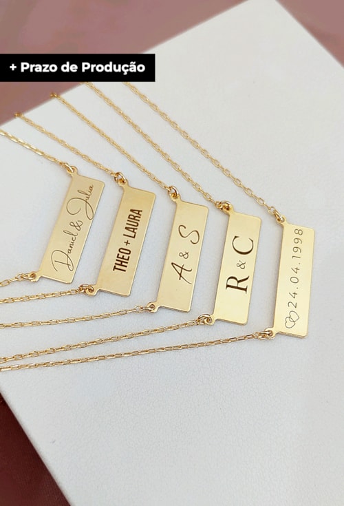COLAR PERSONALIZADO DOIS NOMES NO OURO PP023-O COLAR PERSONALIZADO DOIS NOMES NO OURO PP023-O