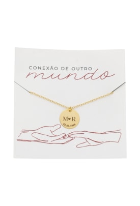 Produto COLAR PERSONALIZADO DUAS INICIAIS E DATA PP079-O