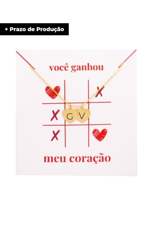 COLAR PERSONALIZADO DUAS INICIAIS PP081-O COLAR PERSONALIZADO DUAS INICIAIS PP081-O