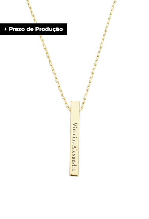 COLAR PERSONALIZADO MASCULINO NOME E SOBRENOME PP073-O COLAR PERSONALIZADO MASCULINO NOME E SOBRENOME PP073-O