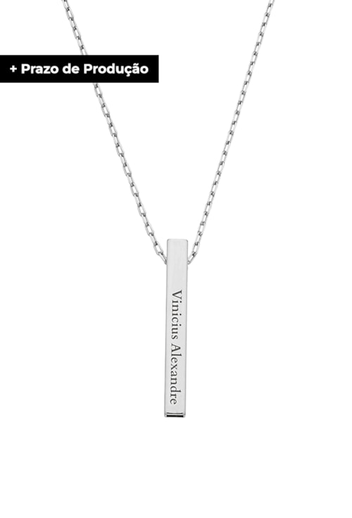 COLAR PERSONALIZADO MASCULINO NOME E SOBRENOME PP073-R COLAR PERSONALIZADO MASCULINO NOME E SOBRENOME PP073-R