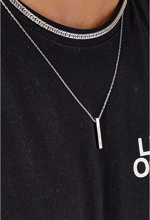 COLAR PERSONALIZADO MASCULINO NOME E SOBRENOME PP073-R COLAR PERSONALIZADO MASCULINO NOME E SOBRENOME PP073-R