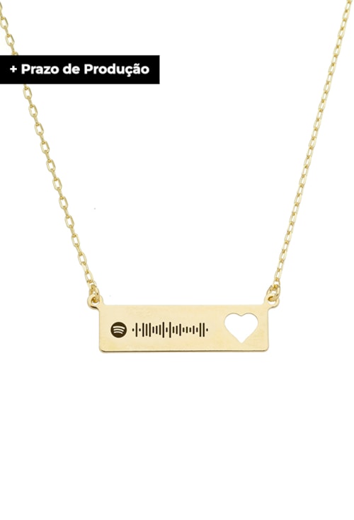 COLAR PERSONALIZADO MÚSICA SPOTIFY NO OURO PP037-O COLAR PERSONALIZADO MÚSICA SPOTIFY NO OURO PP037-O
