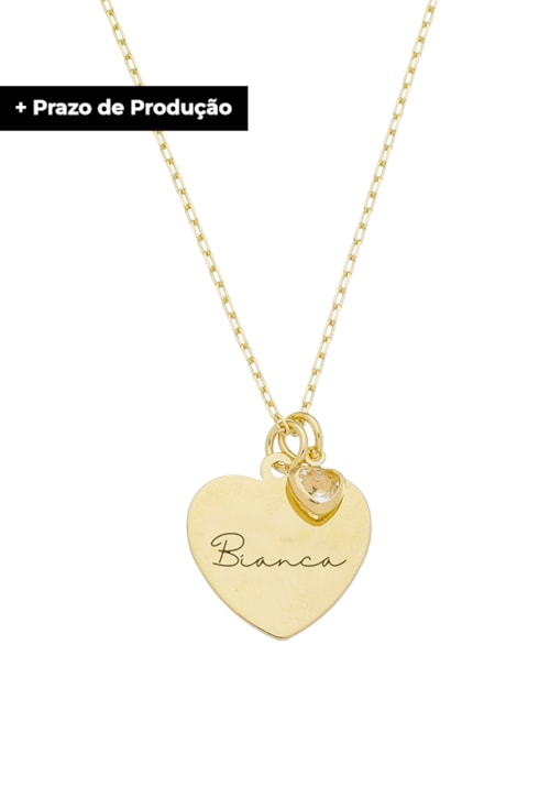 COLAR PERSONALIZADO NOME E CRISTAL PP009-O COLAR PERSONALIZADO NOME E CRISTAL PP009-O