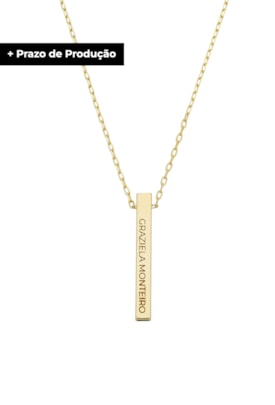 Produto COLAR PERSONALIZADO NOME E DATA NO OURO PP015-O