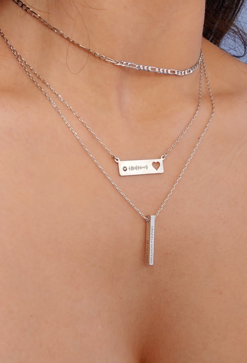 COLAR PERSONALIZADO NOME E DATA NO RÓDIO PP015-R COLAR PERSONALIZADO NOME E DATA NO RÓDIO PP015-R