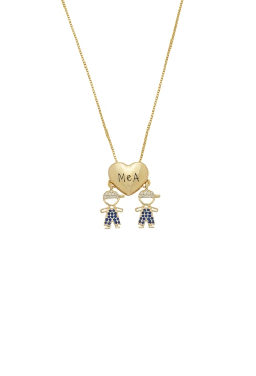 COLAR PERSONALIZADO PINGENTES DOIS MENINOS PP091-O