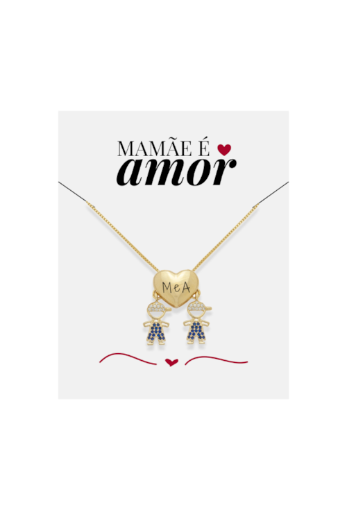 COLAR PERSONALIZADO PINGENTES DOIS MENINOS PP091-O