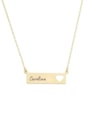 COLAR PERSONALIZADO PLACA COM NOME NO OURO PP017-O