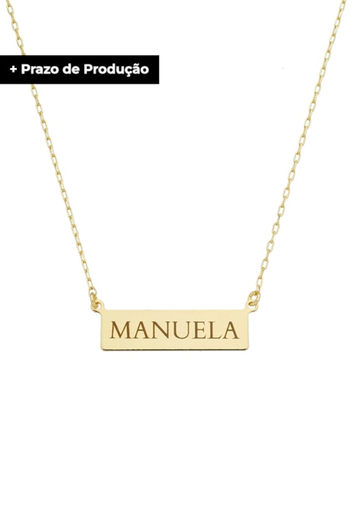 COLAR PERSONALIZADO PLACA COM NOME NO OURO PP022-O COLAR PERSONALIZADO PLACA COM NOME NO OURO PP022-O