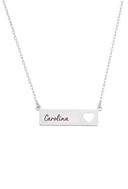 COLAR PERSONALIZADO PLACA COM NOME NO RÓDIO PP017-R