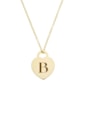 COLAR PERSONALIZÁVEL CADEADO CORAÇÃO COM FRASE FIXA MAIS INICIAL OURO PP117-O