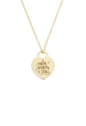 COLAR PERSONALIZÁVEL CADEADO CORAÇÃO COM FRASE FIXA MAIS INICIAL OURO PP117-O