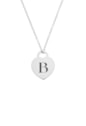 COLAR PERSONALIZÁVEL CADEADO CORAÇÃO COM FRASE FIXA MAIS INICIAL RÓDIO PP117-R