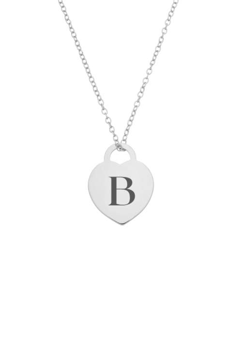 COLAR PERSONALIZÁVEL CADEADO CORAÇÃO COM FRASE FIXA MAIS INICIAL RÓDIO PP117-R