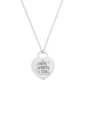 COLAR PERSONALIZÁVEL CADEADO CORAÇÃO COM FRASE FIXA MAIS INICIAL RÓDIO PP117-R