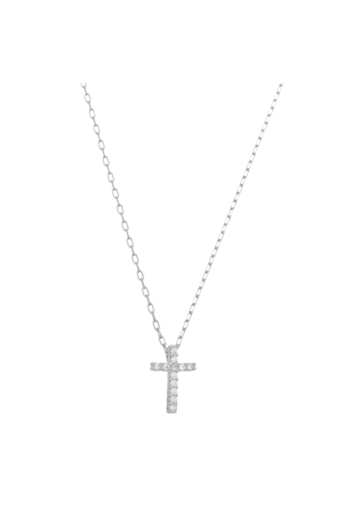 COLAR PINGENTE CRUZ CRAVEJADA NO RÓDIO CO350-R