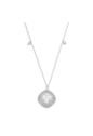 COLAR PINGENTE LUXO CRAVEJADO NO RÓDIO CO359-R