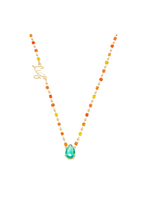 COLAR PINGENTE LUZ COM GOTA TURMALINA CO358-O