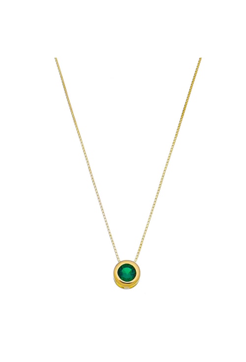 COLAR PONTO DE LUZ ESMERALDA CO474-O