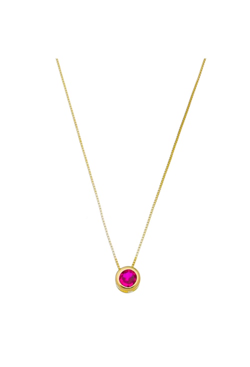 COLAR PONTO DE LUZ PINK CO474-O