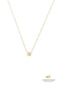 COLAR PONTO DE LUZ USINADO 4MM AÇO DOURADO CO832-AD